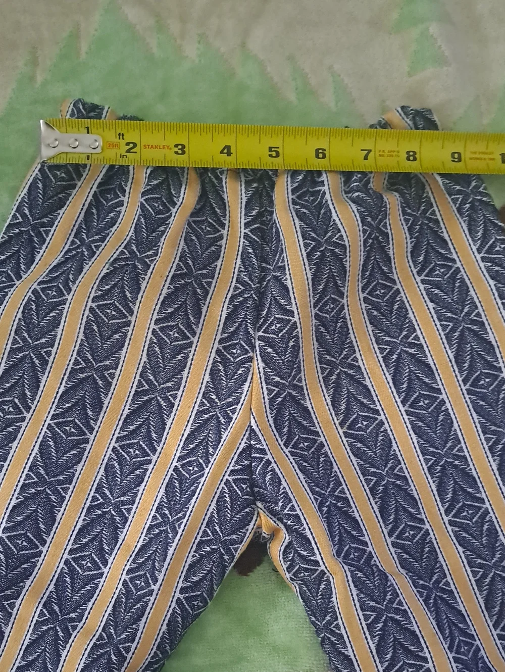 Vintage 60's Toddlers Hippie Rock Star Pants/Halloween Costume Black Yellow